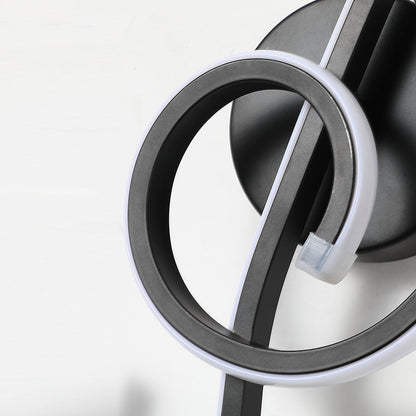 Musical Note LED Wall Sconce Aluminium Modern Decorative Bedroom Hallway Black White