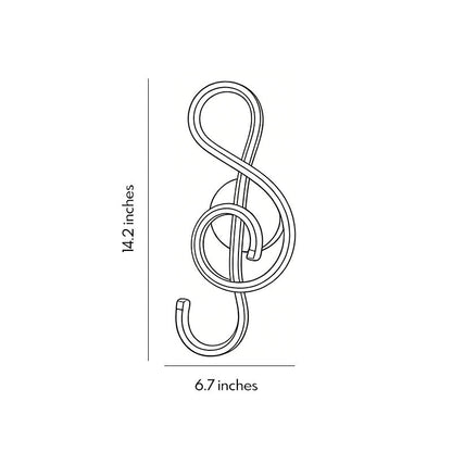 Musical Note LED Wall Sconce Aluminium Modern Decorative Bedroom Hallway Black White