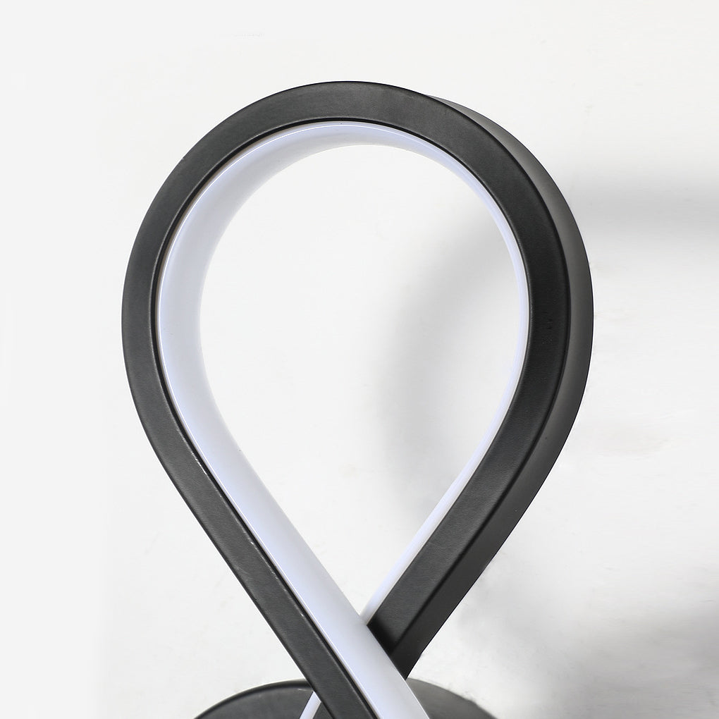 Musical Note LED Wall Sconce Aluminium Modern Decorative Bedroom Hallway Black White