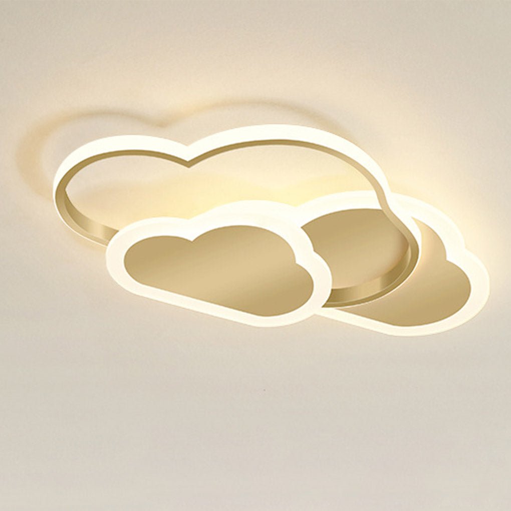 Nordic Cloud Arc LED Flush Mount in White with Three Colour Temperature Options