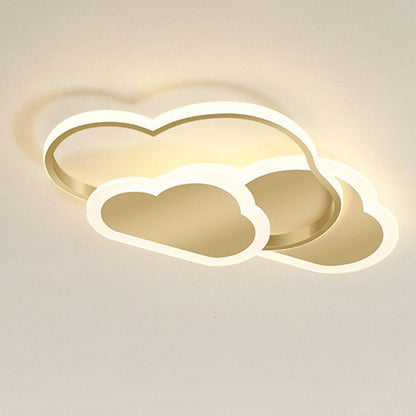 Nordic Cloud Arc LED Flush Mount in White with Three Colour Temperature Options