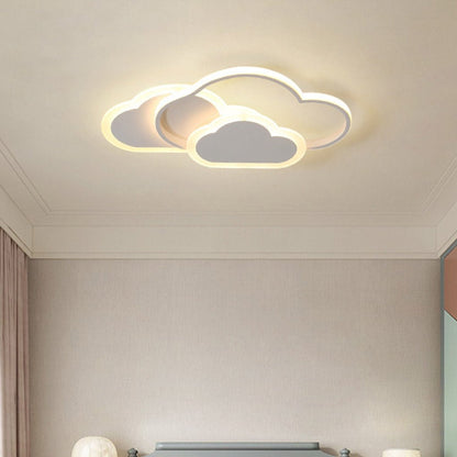 Nordic Cloud Arc LED Flush Mount in White with Three Colour Temperature Options