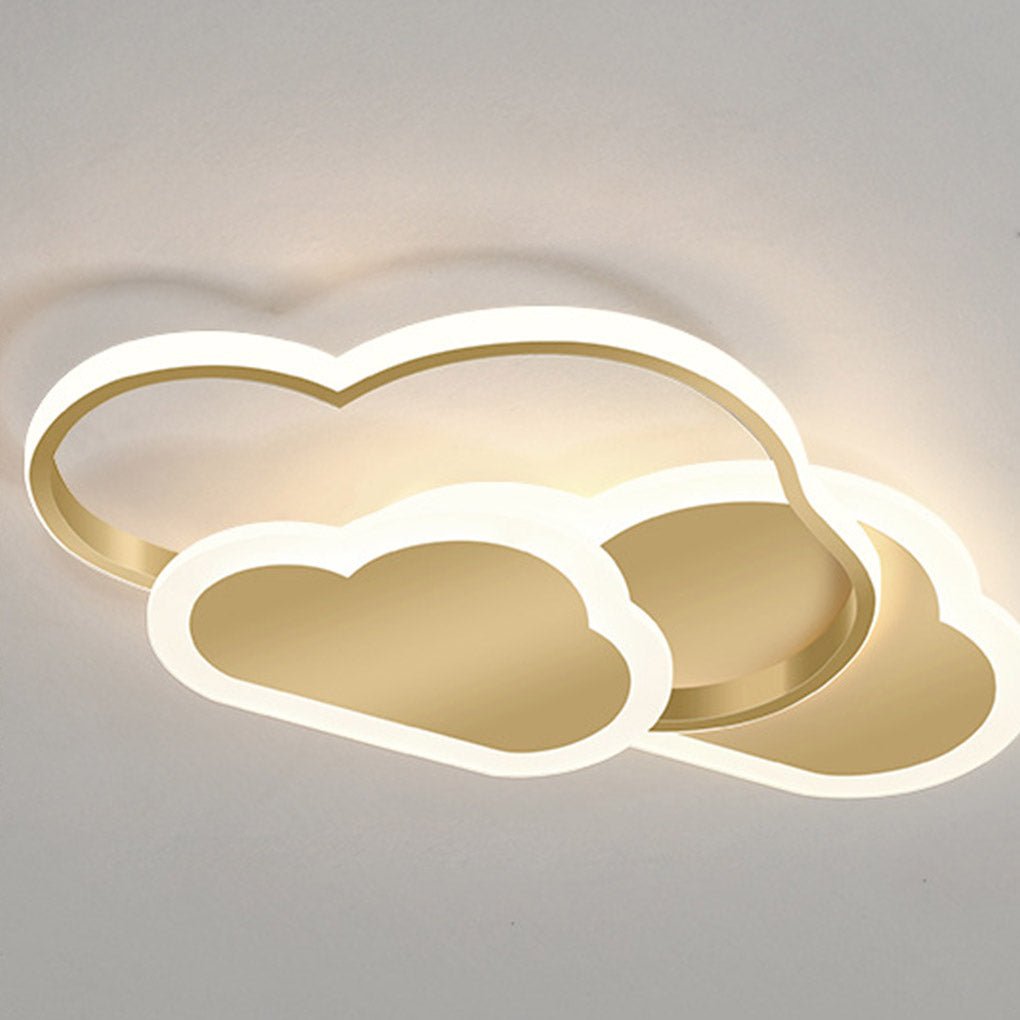 Nordic Cloud Arc LED Flush Mount in White with Three Colour Temperature Options