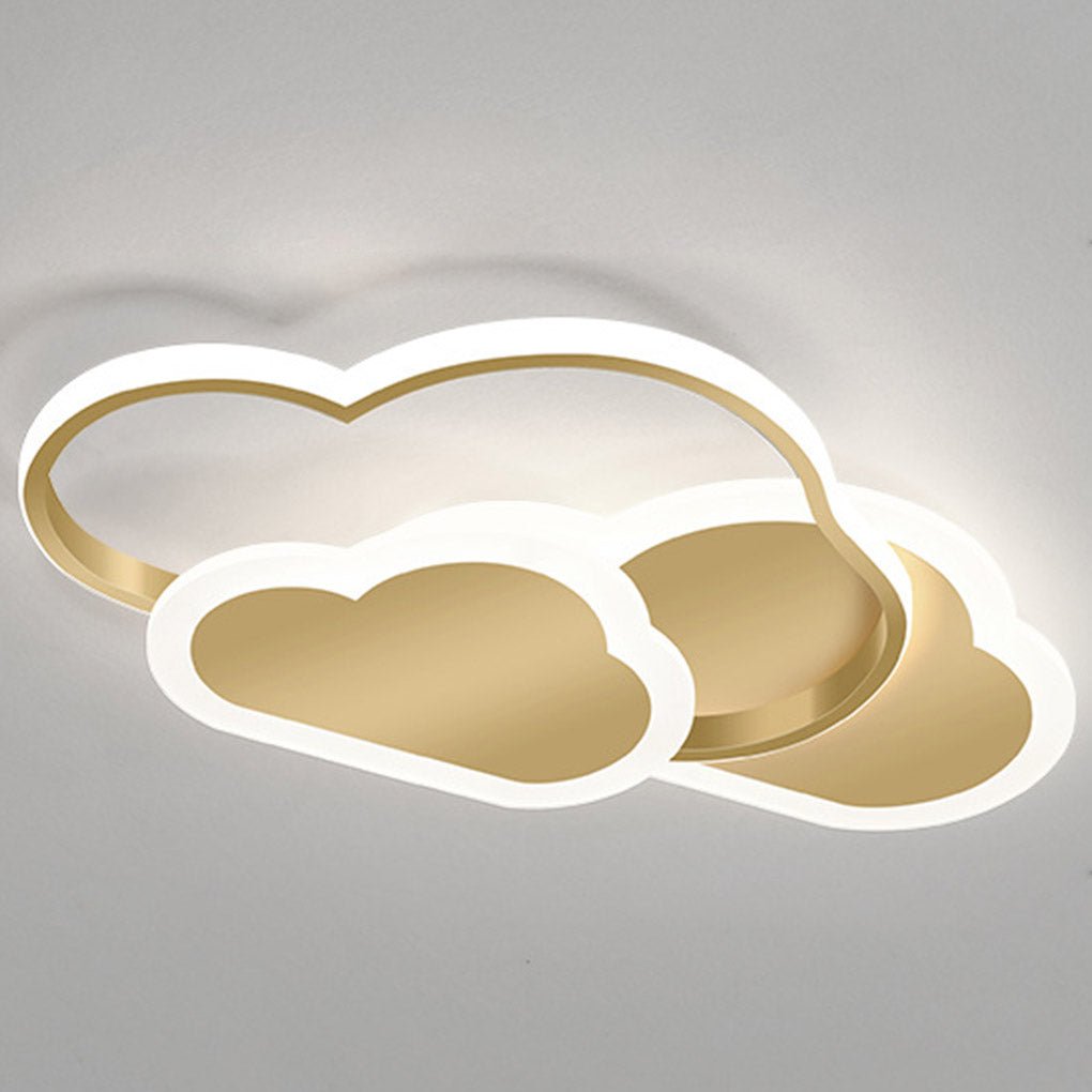 Nordic Cloud Arc LED Flush Mount in White with Three Colour Temperature Options