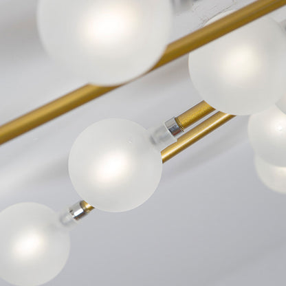 Sputnik Glass Globe Flush Mount Gold Black 18 24 30 Heads