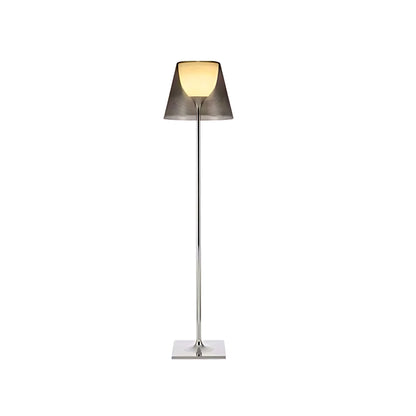 Modern Floor Lamp LED Nordic Column Acrylic Shade Iron Square Base Warm White 3000K Ash Gray Clear 65 Inch