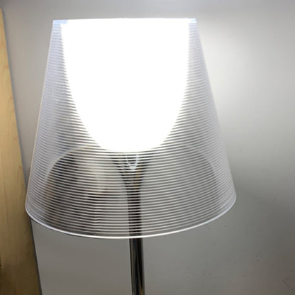 Modern Floor Lamp LED Nordic Column Acrylic Shade Iron Square Base Warm White 3000K Ash Gray Clear 65 Inch
