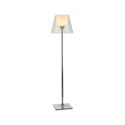 Modern Floor Lamp LED Nordic Column Acrylic Shade Iron Square Base Warm White 3000K Ash Gray Clear 65 Inch