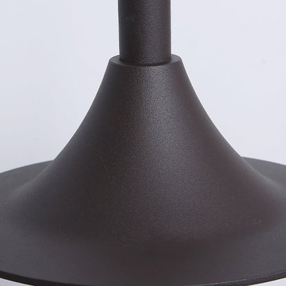 Modern Outdoor LED Lawn Post Light Arc Arm Die-Cast Aluminum COB 8W 23.6 Inch