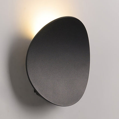 Modern Round Disc LED Wall Sconce Backlit Aluminum Bedroom Hallway Living Room Black White