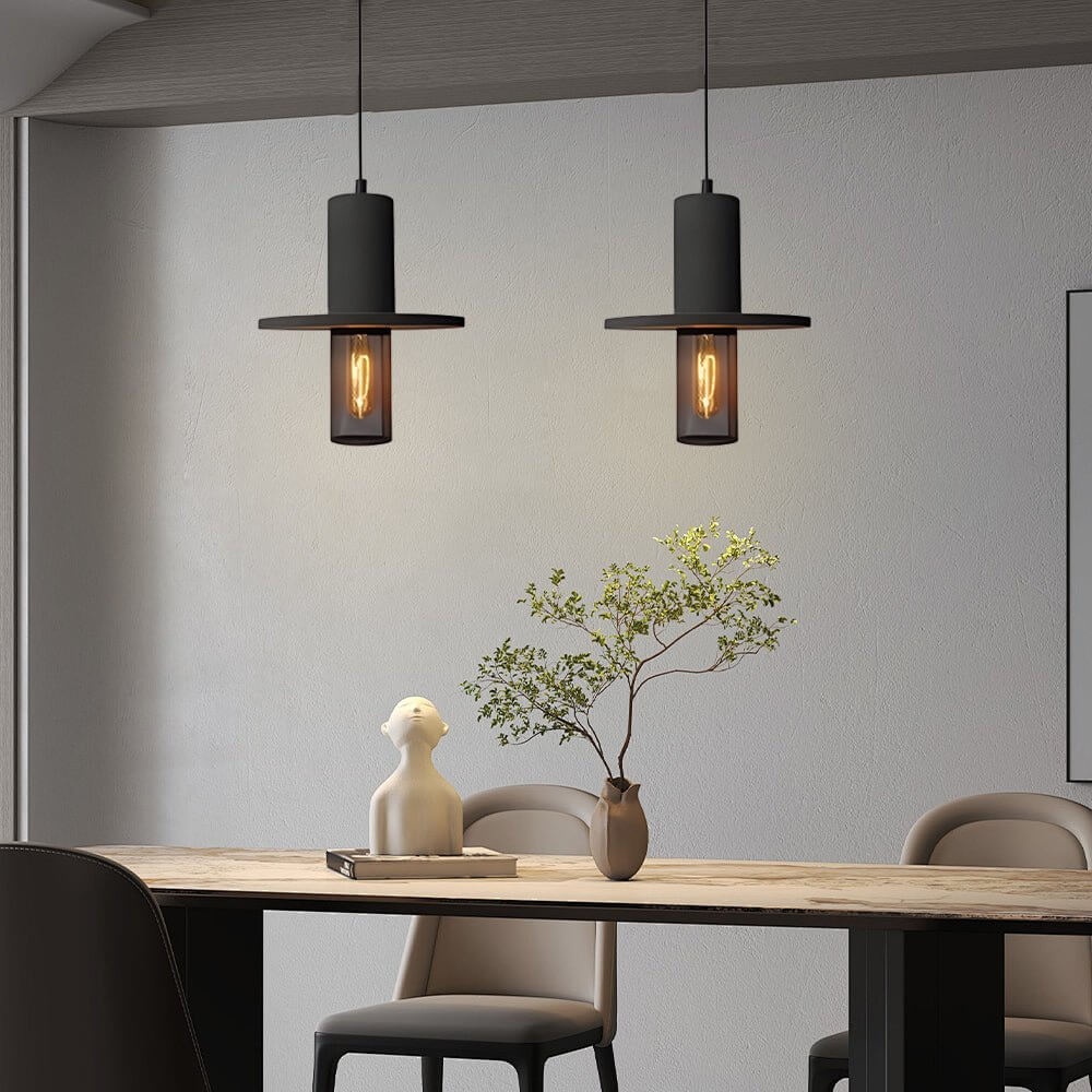 Industrial Cement and Mesh LED Pendant Light for Living Room Dining Room and Kitchen