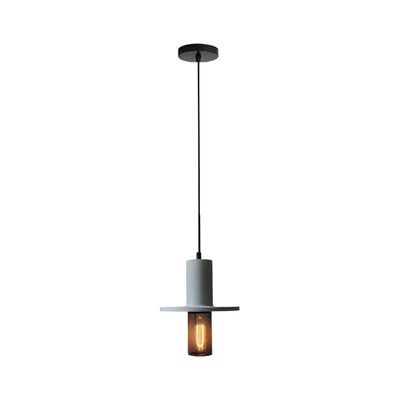 Industrial Cement and Mesh LED Pendant Light for Living Room Dining Room and Kitchen