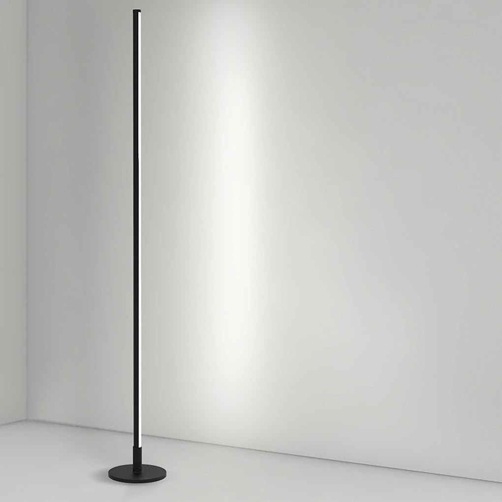 Modern Floor Lamp Slim Column LED 3 Color Temperature Acrylic Aluminum Black White Living Room Bedroom 59 Inch