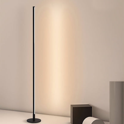 Modern Floor Lamp Slim Column LED 3 Color Temperature Acrylic Aluminum Black White Living Room Bedroom 59 Inch