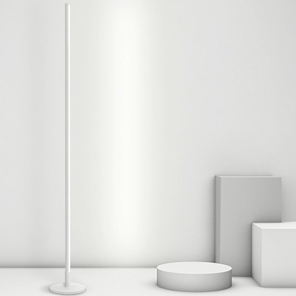Modern Floor Lamp Slim Column LED 3 Color Temperature Acrylic Aluminum Black White Living Room Bedroom 59 Inch