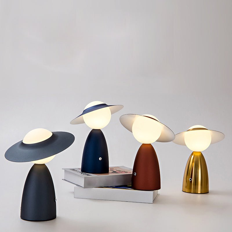 Scarecrow Globe Accent Table Lamp Touch Dimming Rechargeable Four Colours