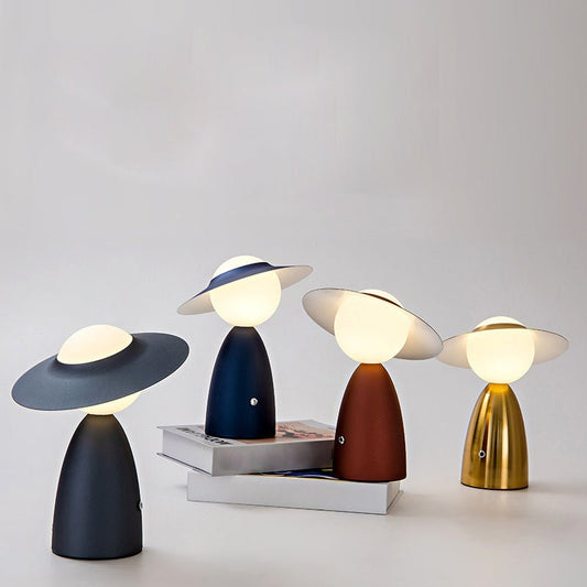 Scarecrow Globe Accent Table Lamp Touch Dimming Rechargeable Four Colours