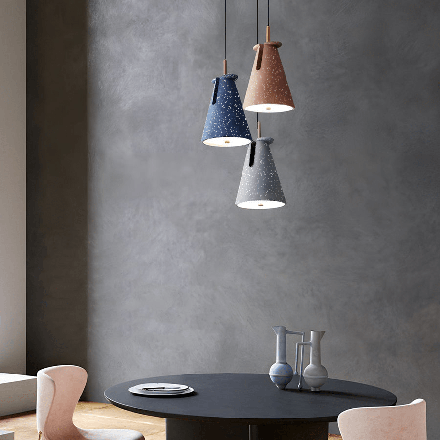 Nordic Tapered Resin Cone Pendant Light with 90-Degree Adjustable Head
