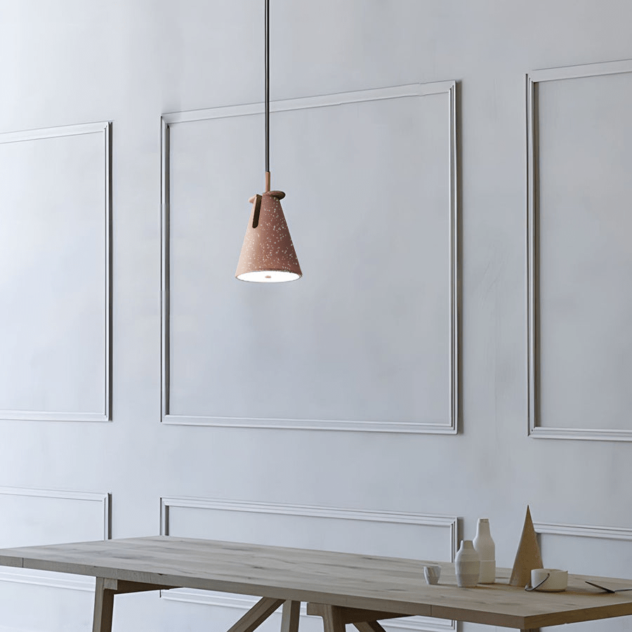 Nordic Tapered Resin Cone Pendant Light with 90-Degree Adjustable Head
