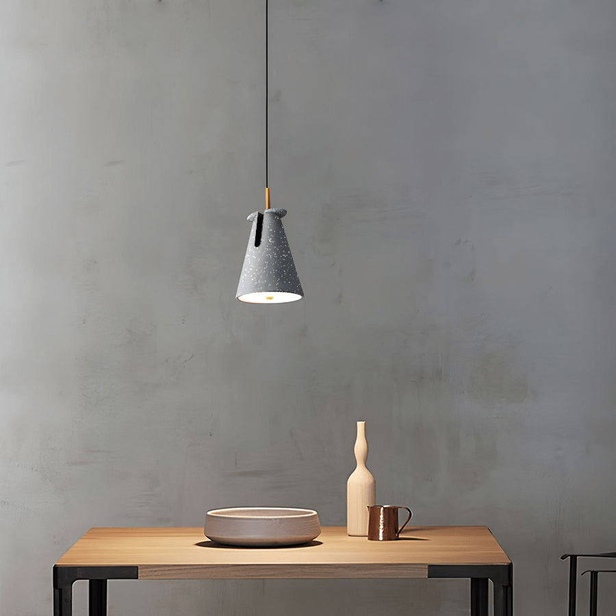 Nordic Tapered Resin Cone Pendant Light with 90-Degree Adjustable Head