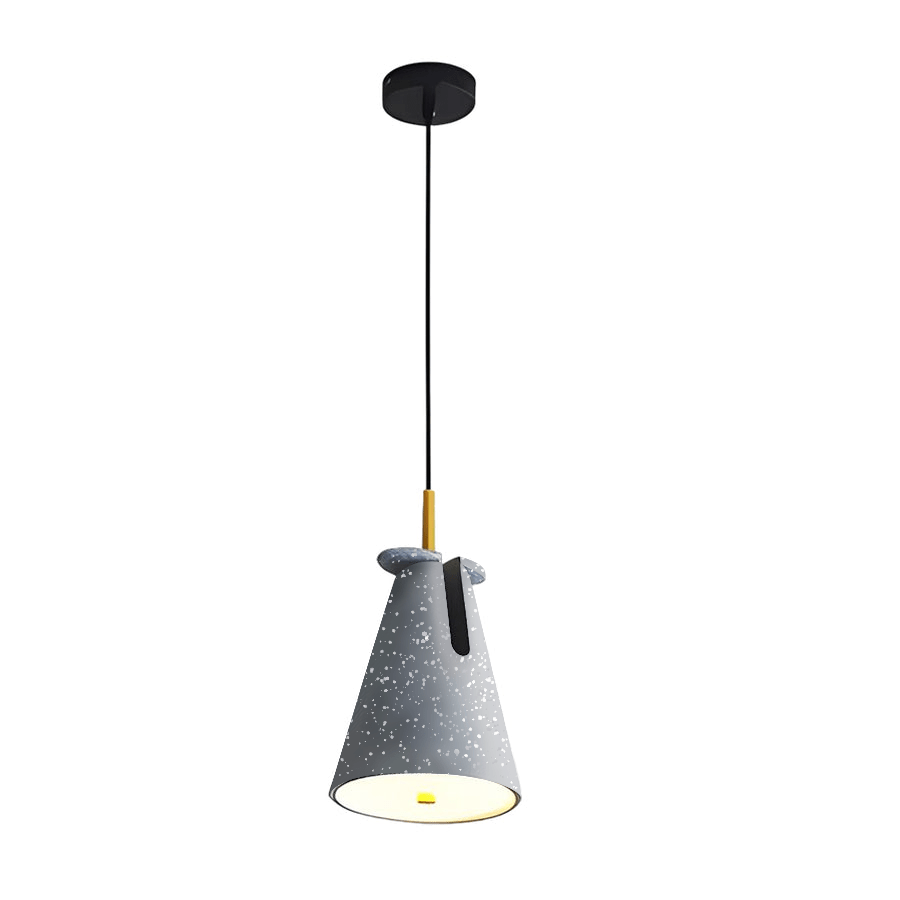 Nordic Tapered Resin Cone Pendant Light with 90-Degree Adjustable Head