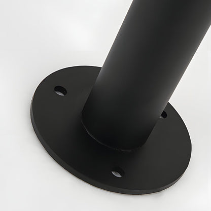 Modern Cylindrical LED Pathway Light Waterproof Outdoor Bollard Landscape Lighting Black Aluminum Glass IP65 7W