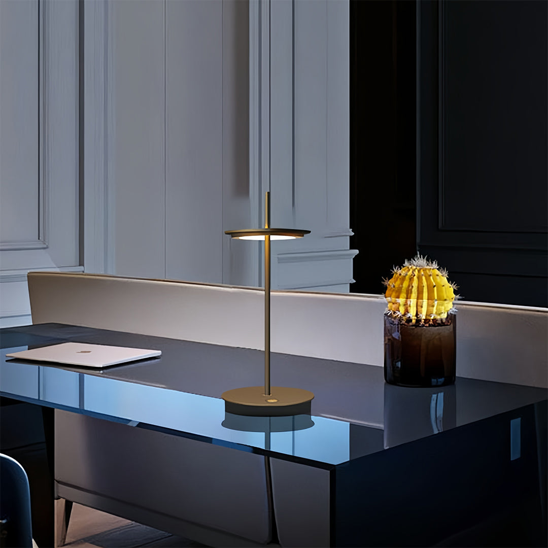 Modern Rechargeable LED Table Lamp Cordless Dimmable Buffet Portable Touch Remote Brown Black Gray Bronze 13.39 Inch