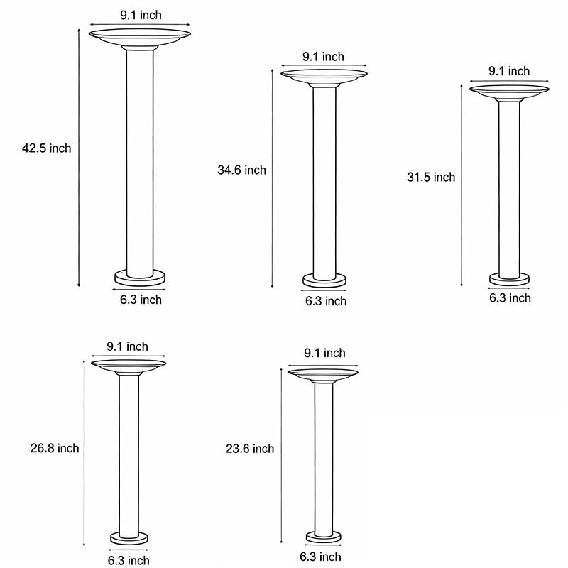 UFO Solar LED Bollard Light Waterproof Outdoor Pathway Landscape Lighting Black Aluminum 360° Glow IP55