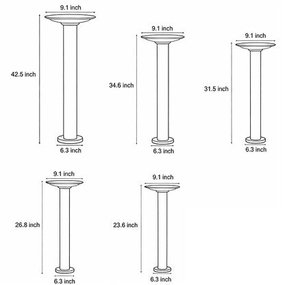 UFO Solar LED Bollard Light Waterproof Outdoor Pathway Landscape Lighting Black Aluminum 360° Glow IP55