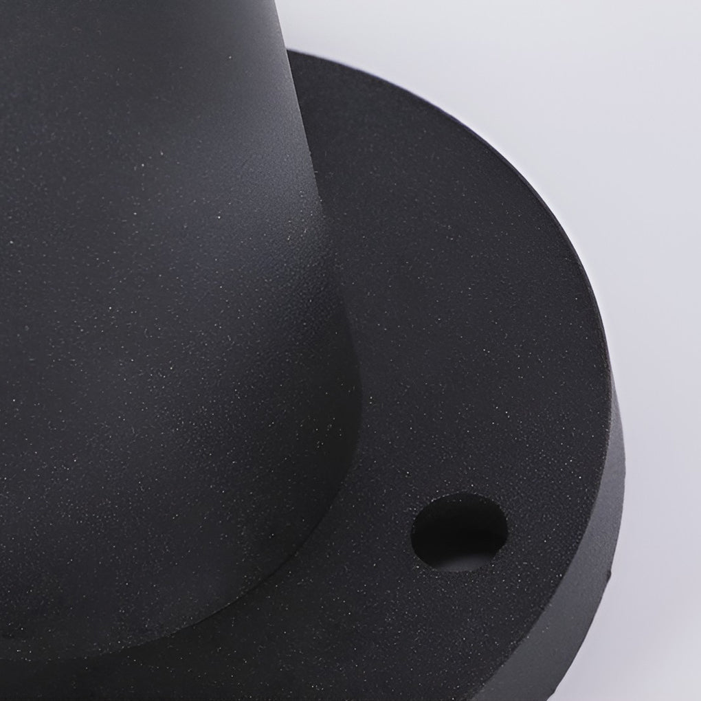 UFO Solar LED Bollard Light Waterproof Outdoor Pathway Landscape Lighting Black Aluminum 360° Glow IP55