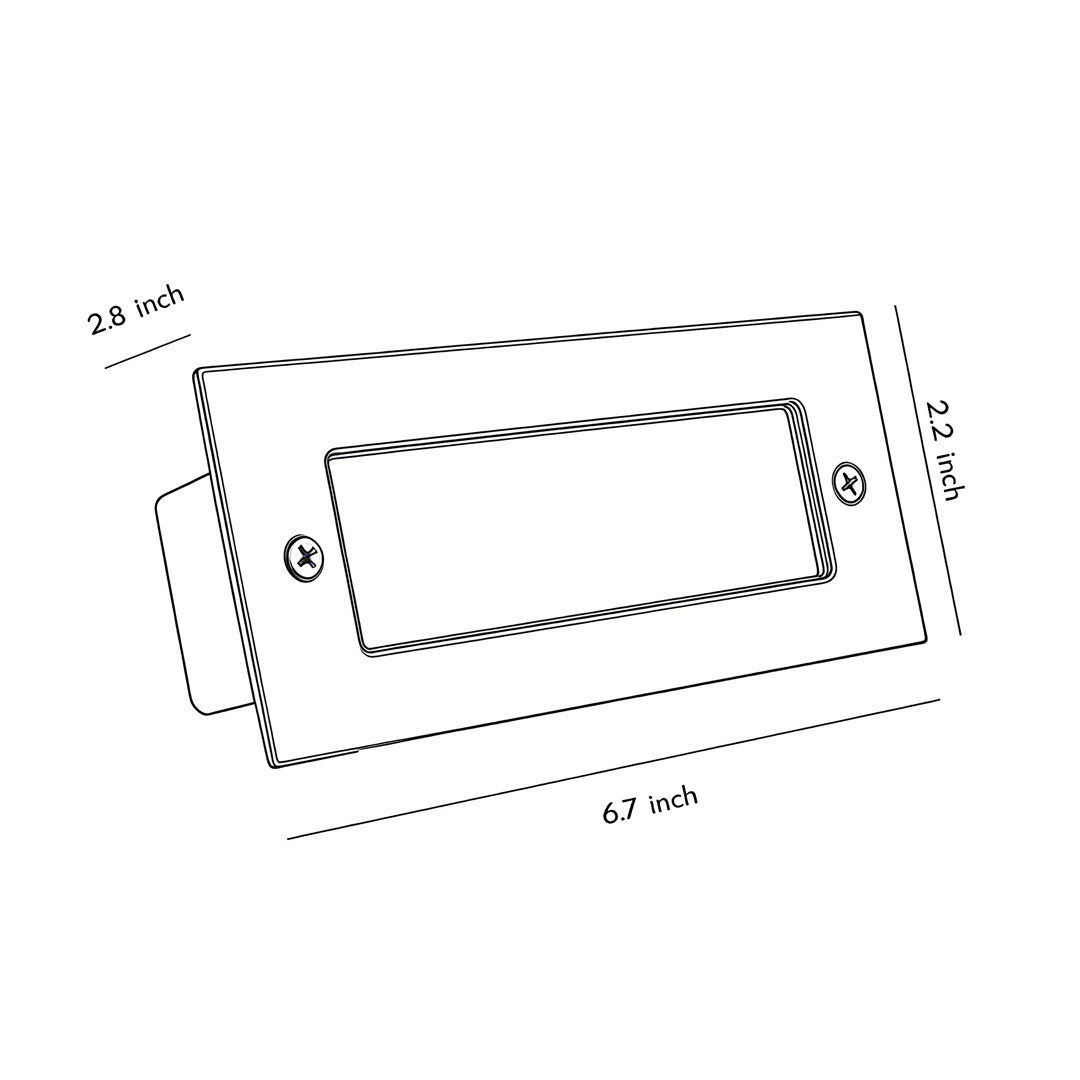 Recessed LED Outdoor Brick Step Light Stainless Steel Tempered Glass Dual Style Dual CCT IP65