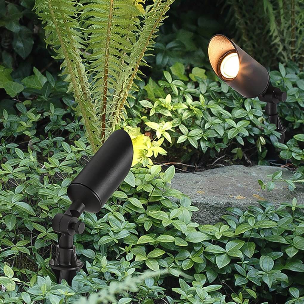 Hardwired LED Outdoor Landscape Spotlight 7W Adjustable Die-Cast Aluminum IP54 Ground Spike 110-240V