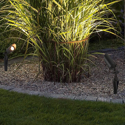 Hardwired LED Outdoor Landscape Spotlight 7W Adjustable Die-Cast Aluminum IP54 Ground Spike 110-240V