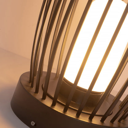 Industrial Caged Bottle Stainless Steel LED Outdoor Floor Lantern IP54 3000K