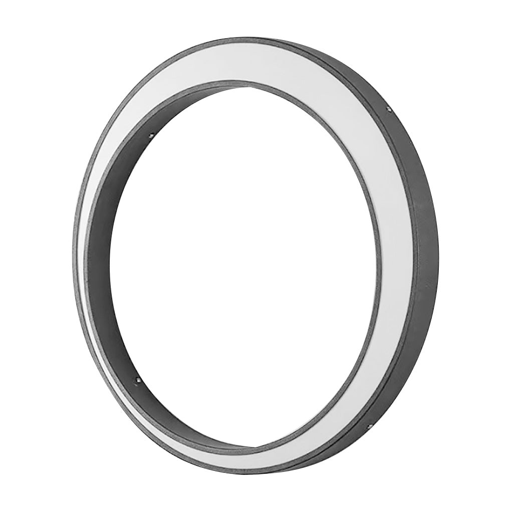 Modern Full Moon Circular LED Outdoor Wall Sconce Stainless Steel PC IP65 3 Sizes Garden Villa