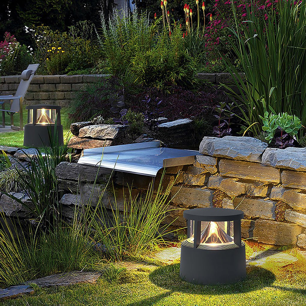 Modern Low-Profile Outdoor COB Bollard Light Volcano COB Die-Cast Aluminum Gray IP54