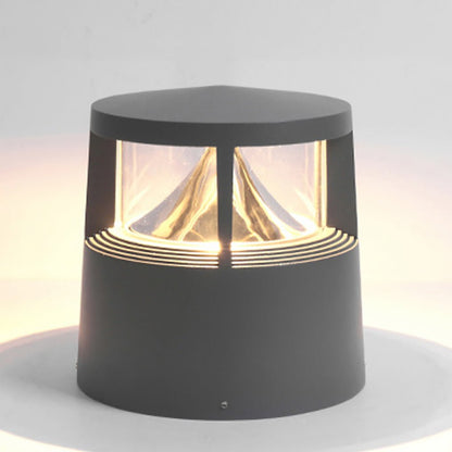 Modern Low-Profile Outdoor COB Bollard Light Volcano COB Die-Cast Aluminum Gray IP54