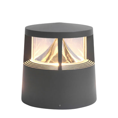Modern Low-Profile Outdoor COB Bollard Light Volcano COB Die-Cast Aluminum Gray IP54