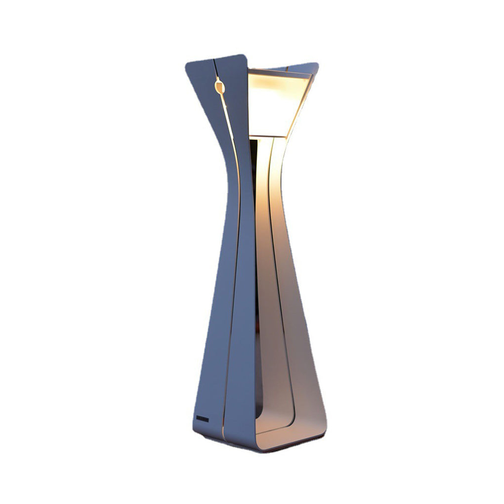 Modern Stainless Steel Tempered Glass Path Light IP54 Solar/Hardwired 3000K 2 Heights