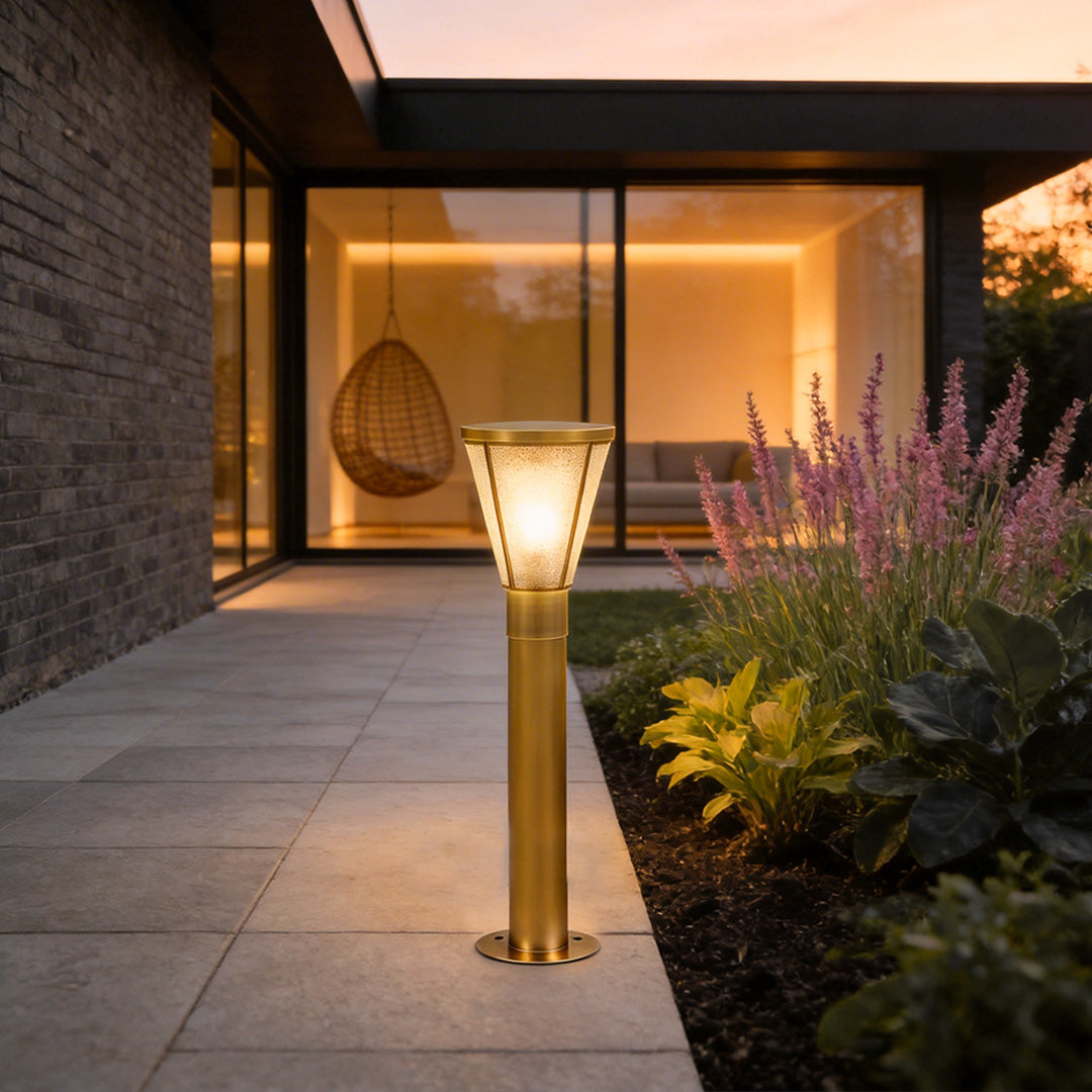 Outdoor Garden Path Lights Copper LED Landscape Light Solar Hardwired