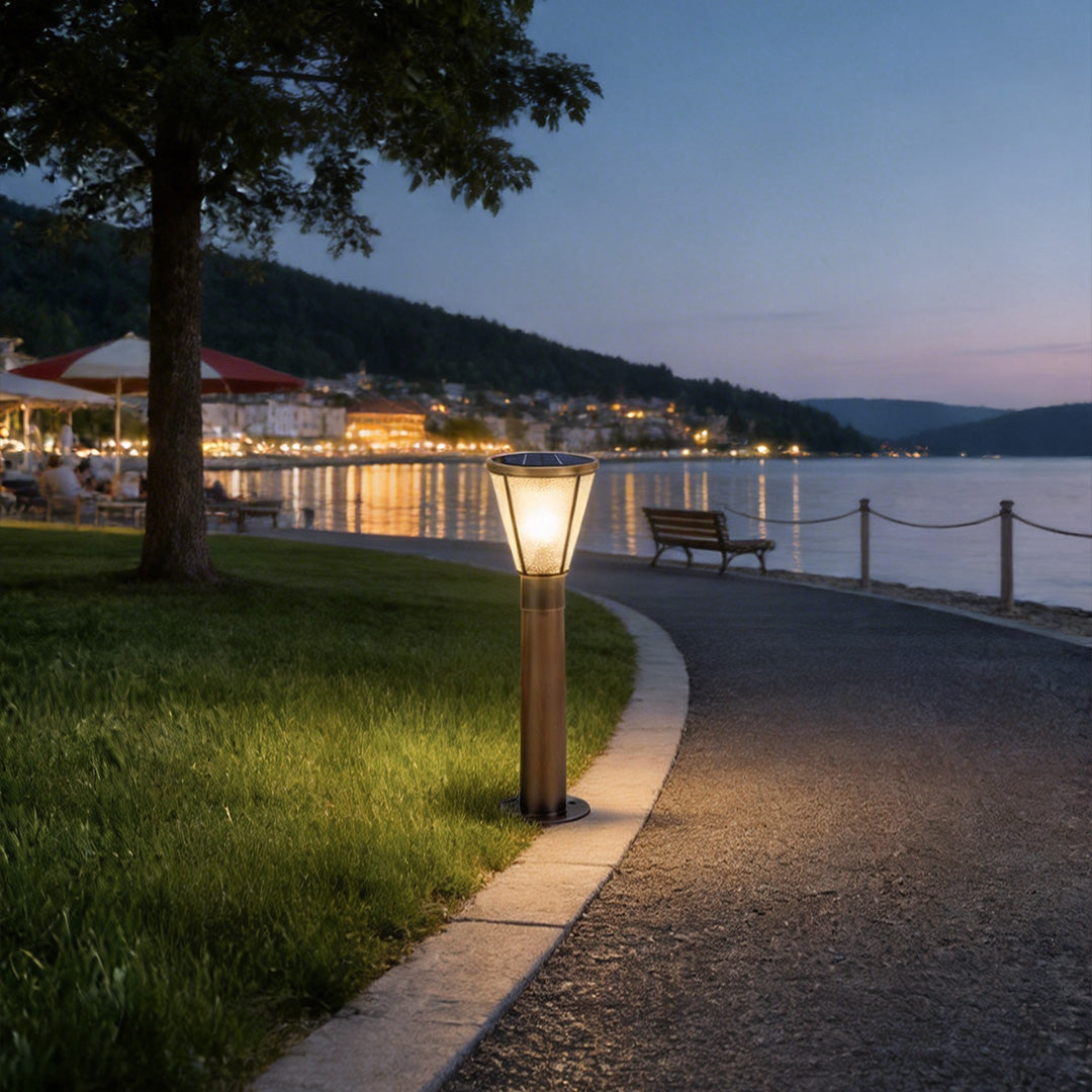 Outdoor Garden Path Lights Copper LED Landscape Light Solar Hardwired