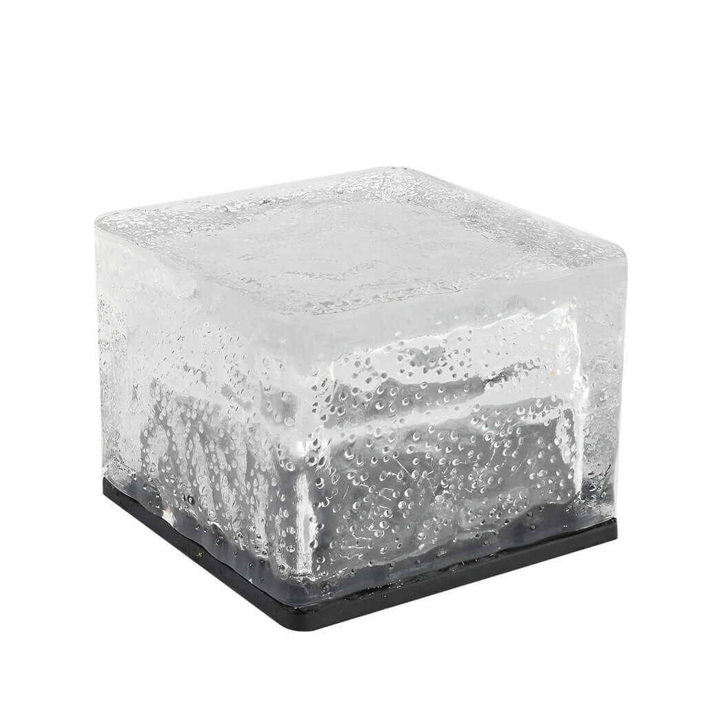 Solar Ice Cube Lights Outdoor LED IP65 Imitation Crystal Glass Step Deck Path Garden Warm White White Blue Green 4 Pack