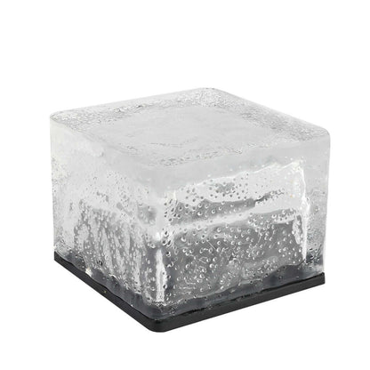 Solar Ice Cube Lights Outdoor LED IP65 Imitation Crystal Glass Step Deck Path Garden Warm White White Blue Green 4 Pack
