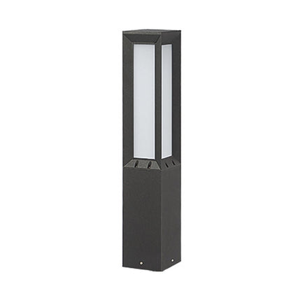 Classic Tall LED Bollard Light Waterproof Outdoor Pathway Landscape Lighting Black Aluminum PC IP54