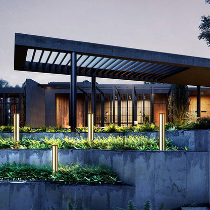Garden Bollard Light | Solar & Hardwired Aluminum LED Outdoor Landscape Post