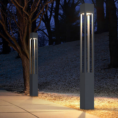 Garden Bollard Light | Solar & Hardwired Aluminum LED Outdoor Landscape Post