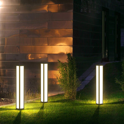 Garden Bollard Light | Solar & Hardwired Aluminum LED Outdoor Landscape Post