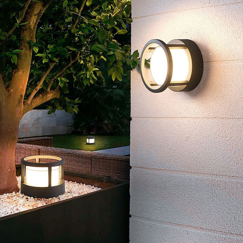 Modern Outdoor LED Post Cap Light Double Layer Acrylic IP65 Waterproof