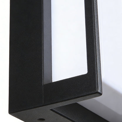 Modern Geometric Aluminum Alloy PC Outdoor Wall Sconce Black IP65 12W 2 Color Temperatures Balcony Villa