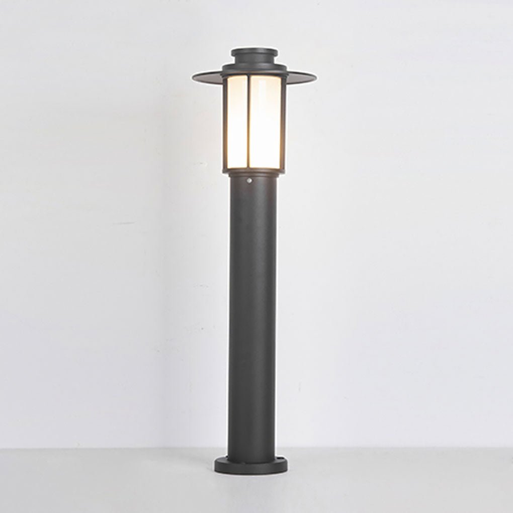 Minimalist Iron LED Landscape Bollard Light 18W E27 Coffee Black Outdoor IP54